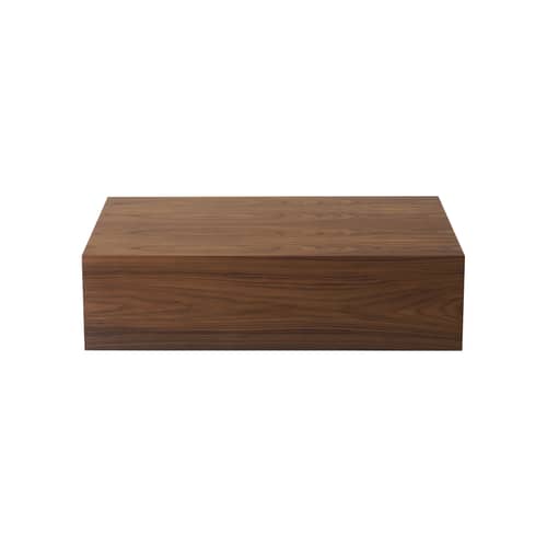 Table basse Mass High / 103 x 60 x H 27 cm - NEW WORKS - 103 x 60 x H 27 cm / Noyer - Placage de noyer