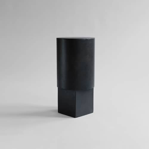 Table d\'appoint Column marron / Ø 25 x H 50 cm - 101 COPENHAGEN - Café (béton fibré) - Béton fibré