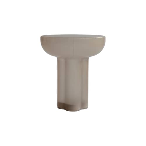 Table d\'appoint Crown Tall verre gris / Ø 45 x H 50 cm - 101 COPENHAGEN - Désert fumé - Verre soufflé bouche
