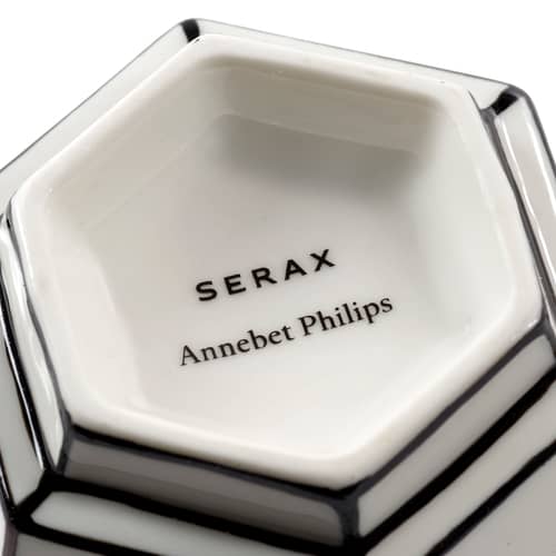 Set de 2 tasses à cappuccino + soucoupes Carte Blanche - Serax - Blanc & noir - Porcelaine