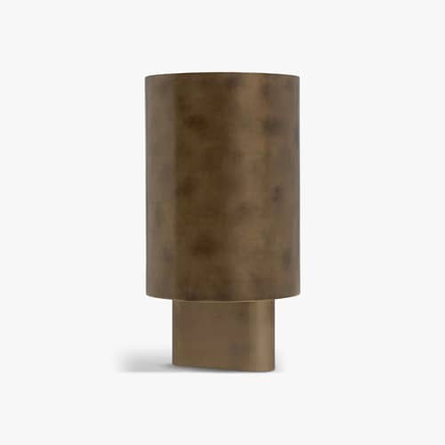 Anrichte Ovalia holz gold / L 150 cm - NV GALLERY - Optik: gebürstetes Antik-Messing - Bois composite peint