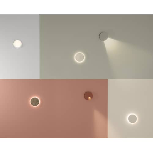 Applique Dots LED plastique rouge / Ø 17,5 cm - Vibia - Terracotta - ABS laqué