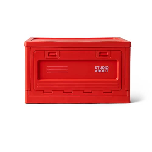 Boîte Box Large plastique rouge / 50 x 35,5 x H 29 cm - Empilable - STUDIO ABOUT - Rouge vif - Polypropylène