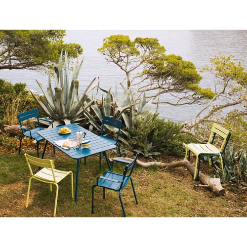 Chaise empilable Luxembourg métal gris - Fermob - Gris orage - Aluminium laqué