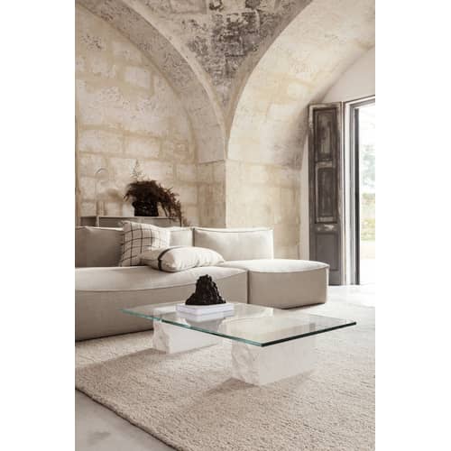 Couchtisch Mineral von Ferm Living - weiß transparent