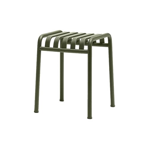 Hocker Palissade metall grün / H 45 cm - R & E Bouroullec - Hay - Olivgrün - Epoxy-Farbe, Galvanisch verzinkten Stahl
