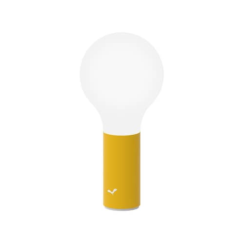 Lampada da esterno ricaricabile senza fili Aplô LED metallo giallo - Fermob - Miele - Alluminio, policarbonato