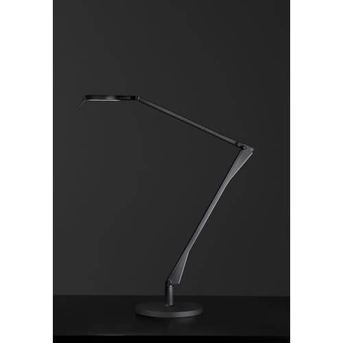 Lampe de table Aledin TEC LED / LDiffuseur plat / Version mate - Kartell - Noir mat - Aluminium anodisé, Polycarbonate
