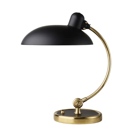 Lampe de table Kaiser idell noir or métal / Réédition 1930 - Edition limitée - Fritz Hansen - Noir mat / Laiton poli - Acier peint, Laiton poli