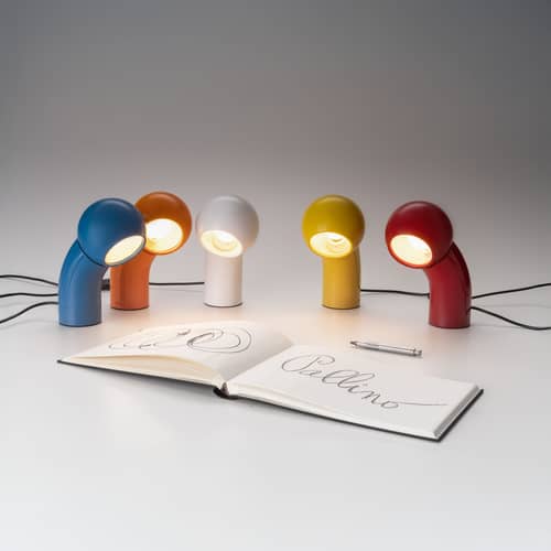 Lampe de table Pallino bleu / Réédition 70 - Orientable - Martinelli Luce - Bleu - ABS moulé, Aluminium
