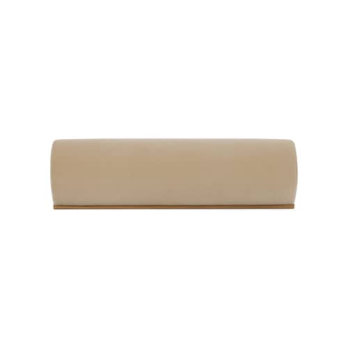 Panca imbottita Galerie Vivienne tessuto beige legno naturale / L 155 cm - Esclusiva - Lelièvre Paris - Sabbia/Frassino miele - Espanso, Frassino, Tessuto