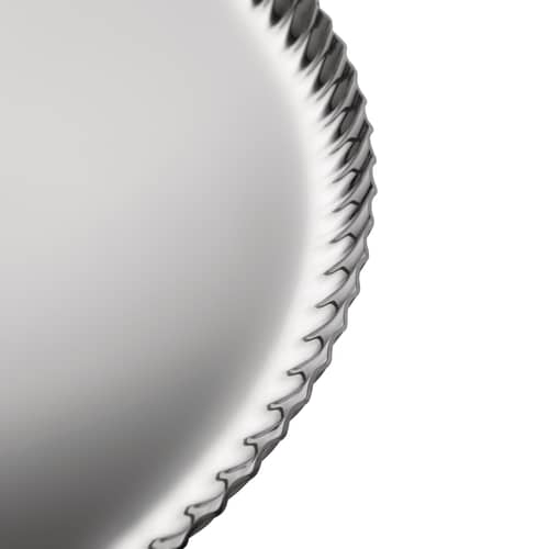 Plateau Pleats métal / Ø 31 cm - Alessi - Acier poli - Acier inoxydable