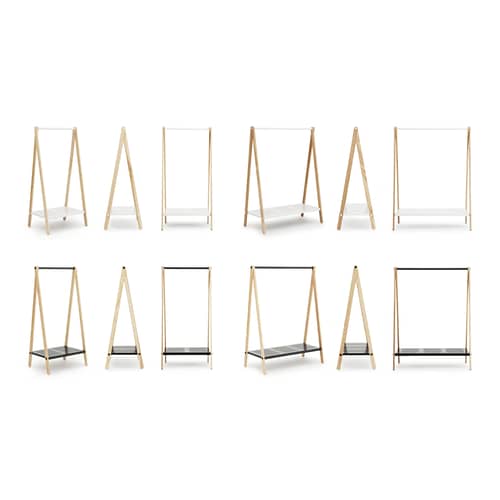 Toj Large Rack wood white Large - Normann Copenhagen - W 120 cm - White - Ashwood, Metal