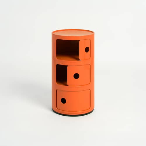 Rangement Componibili orange pop / 3 portes - Exclusivité en édition limitée - Kartell - Orange pop - édition limitée - ABS