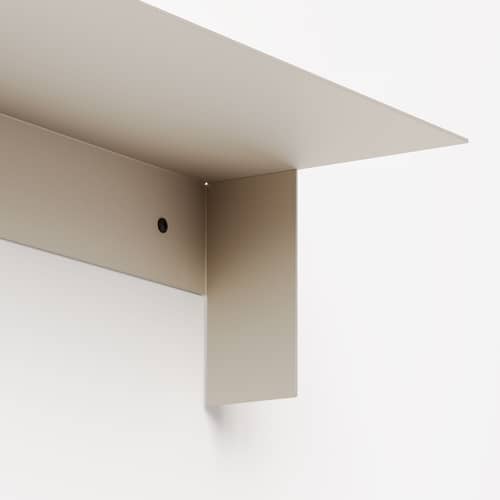 Scaffale Pli Floating metallo bianco / 60 x 20 cm - TIPTOE - Bianco cremoso - Acciaio termolaccato