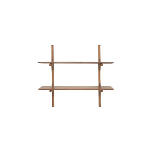 PI Shelf natural wood / 2 shelves - Solid mahogany / L 100 x H 91 cm - Ethnicraft - Mahogany - Solid mahogany