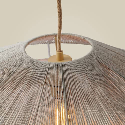 Suspension Lumbini Small / Ø 50 cm - GOOD&MOJO - Gris - Corde