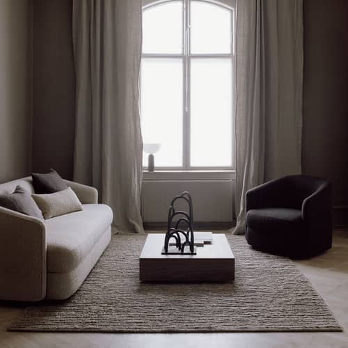 Table basse Mass Wide / 103 x 75 x H 21 cm - NEW WORKS - 103 x 75 x H 21 cm / Noyer - Placage de noyer