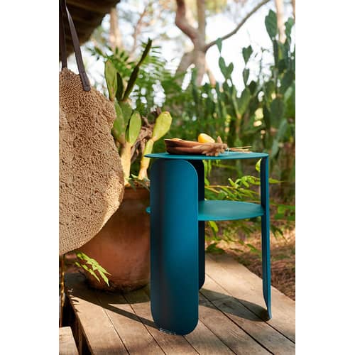 Table d\'appoint Bebop / Ø 35 x H 45 cm - Fermob - Réglisse - Aluminium peint