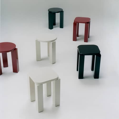 Tabouret Atlas bois noir / Rond - NEW WORKS - Espresso - MDF laqué