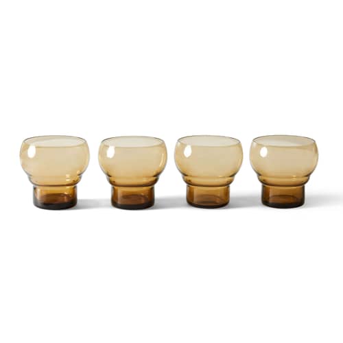 Set de 4 verres 70s glassware / 27 cl - HK LIVING - Ambre - Verre