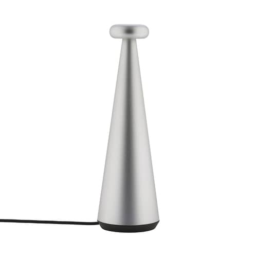 Bedin LED Wireless rechargeable lamp metal grey - Alessi - Grey - Anodized aluminium