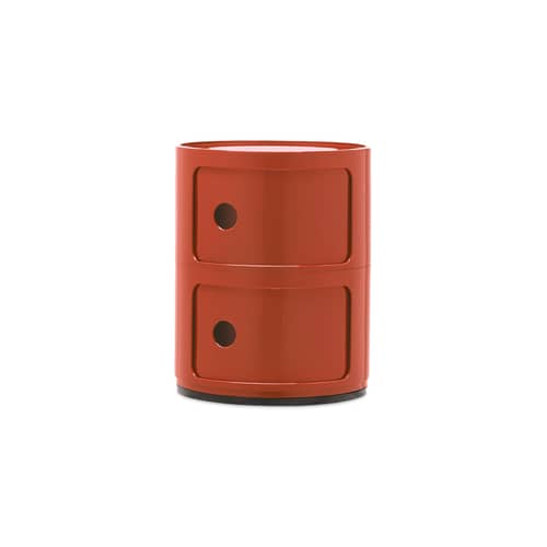 Ablage Componibili plastikmaterial orange / 2 Schubladen - H 40 cm - Anna Castelli Ferrieri, 1968 - Kartell - Orange - ABS