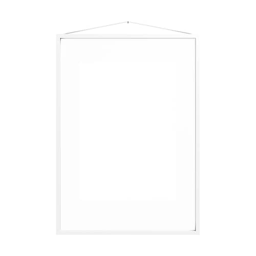 Cadre A2 métal blanc / 44 x 61,5 cm - MOEBE - Blanc (aluminium) - Aluminium, Élastique, Verre acrylique