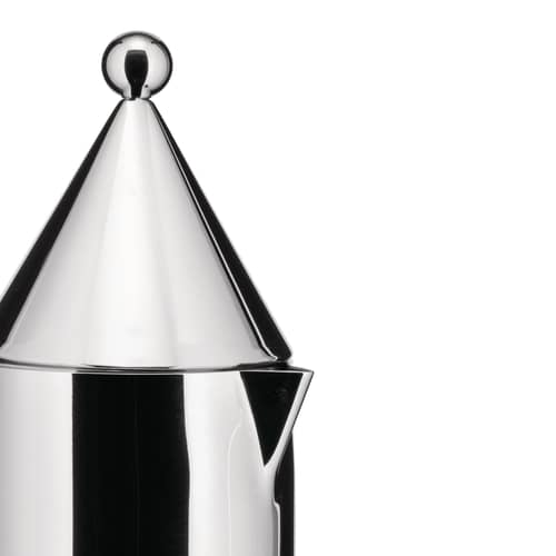 Cafetière italienne La Conica métal / 6 tasses - Alessi - 6 tasses - Acier inoxydable