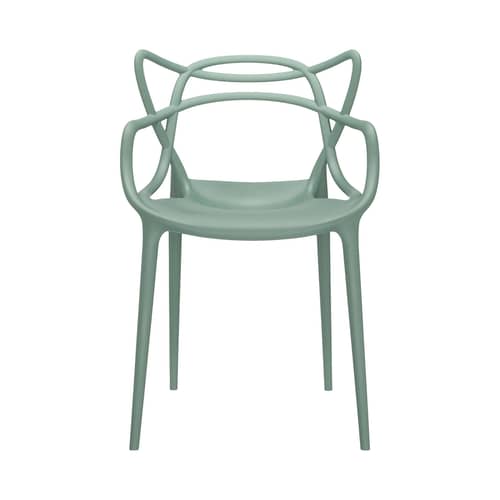 Chaise empilable Masters vert / Philippe Starck, 2010 - Kartell - Vert sauge - Technopolymère thermoplastique recyclé