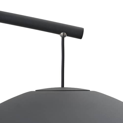 Lampada a stelo Contra metallo nero / Orientabile - A 188 x L 256 cm - Muuto - Nero - Acciaio, Alluminio, Calcestruzzo