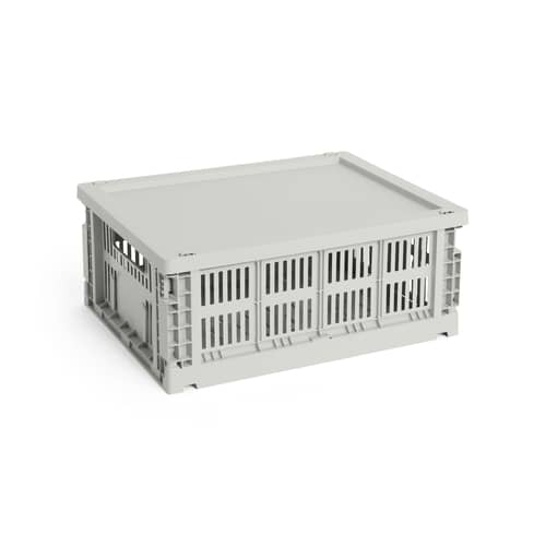 Couvercle  plastique gris / Pour panier Colour Crate Medium 27 x 35 cm - Hay - Gris - Polypropylène recyclé