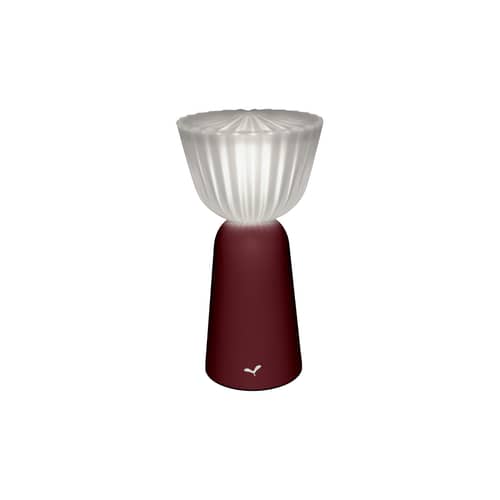 Kabellose, wiederaufladbare Außenlampe Swiing LED metall rot / H 20 cm - Fermob - Schwarze Kirsche - Aluminium, Polykarbonat, Recyceltes ABS