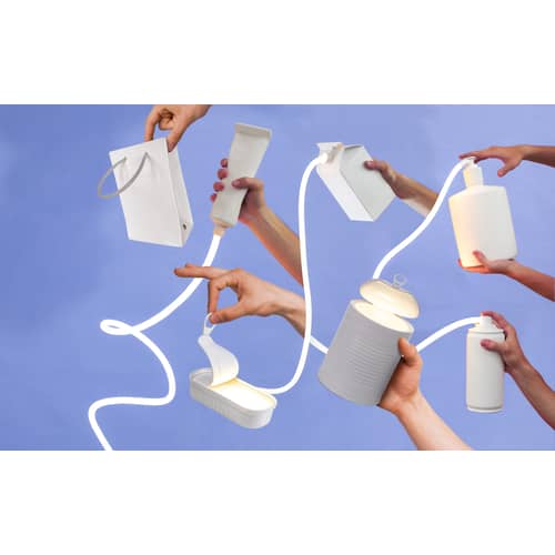 Lampada da tavolo Daily Glow - Savon LED materiale plastico bianco / Resina - 16 x 10 x H 29,5 cm - Seletti - Sapone / Bianco - Resina, Silicone