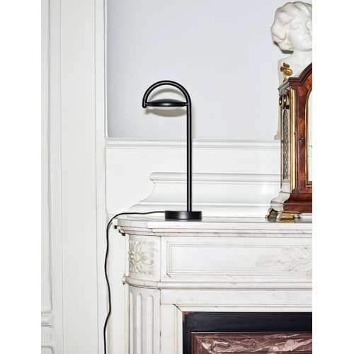 Lampe de table Marselis métal noir / Diffuseur orientable - H 38 cm - Hay - Noir - Acier, Aluminium, Fonte, Nylon, Polycarbonate