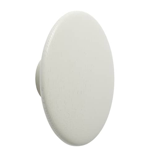 Patère The Dots Wood Large / Bois - Ø 17 cm - Muuto - Blanc cassé - Frêne teinté