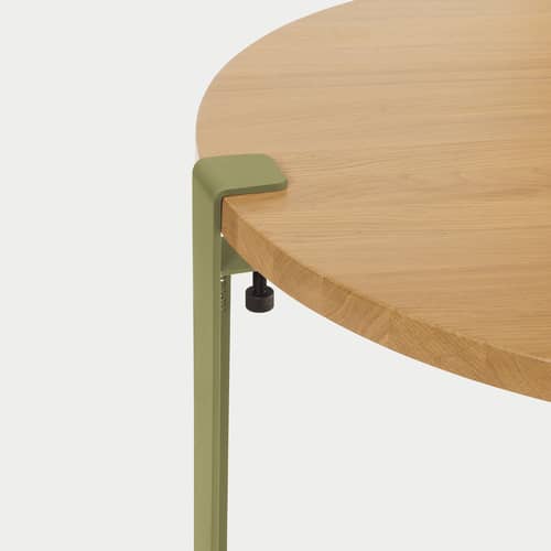 Pied avec fixation étau / H 43 cm - Pour créer table basse ou banc - TIPTOE - Vert kaki - Acier thermolaqué