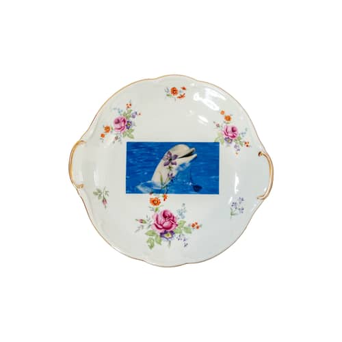 Platte 04,91_Tableware keramik bunt - MARION MAILAENDER - Dauphin (modèle aléatoire) - Keramik