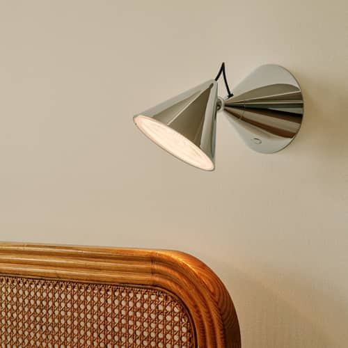 Lampada da parete Pose Surface LED metallo argento / Orientabile - Tom Dixon - Argento - Acciaio