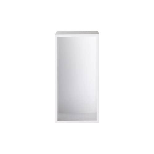 Mini Stacked Shelf wood white / Small rectangulaire 33x16 cm / Avec fond - Muuto - White - Painted MDF