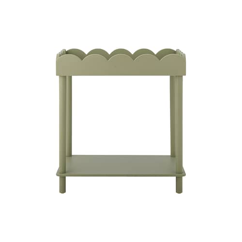 Table d\'appoint Isola bois vert / Desserte - 60 x 40 x H 68 cm - Bloomingville - Vert - MDF, Sapin