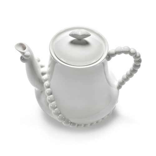 Perle Fine Teapot ceramic white - Serax - White - Enamelled china
