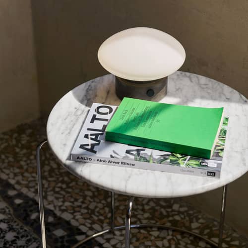 Mist AP21 Wireless rechargeable lamp marble grey - &tradition - Hot grey - Marble, Mouth blown glass