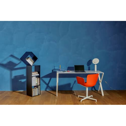 Bibliothèque Drop métal blanc / Nendo, 2012 - L 54 x H 140 cm - Cappellini - Blanc - Tôle de métal