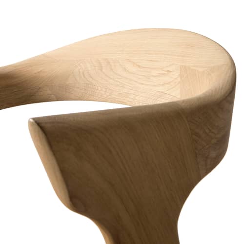 Chaise Bok Indoor / Assise cuir - Ethnicraft - Chêne / Cuir Cognac - Chêne massif, Cuir