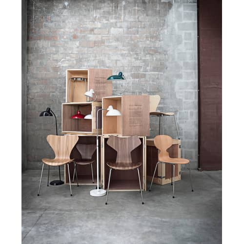 Chaise empilable Grand Prix bois naturel - Fritz Hansen - Noyer naturel - Acier, Noyer