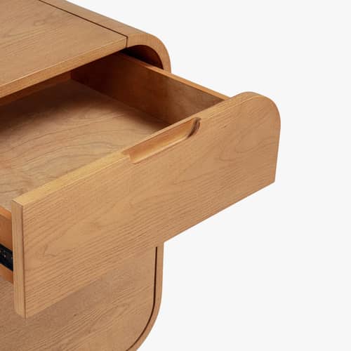 Leylia Dresser natural wood / L 100 cm - NV GALLERY - / L 100 cm - Ash veneer, Bois composite