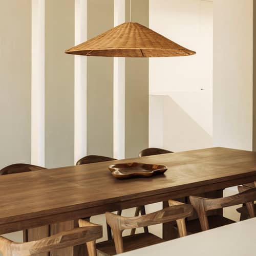 Double Extending table wood brown / L 200 to 300 cm - 8 to 12 people - Ethnicraft - Teak - Solid teak