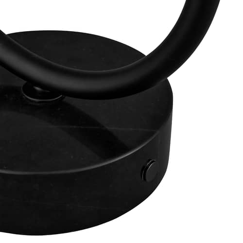 Lampada da tavolo Grasil LED metallo pietra nero / L 28,5 x H 56 cm - Metallo & Marmo - AYTM - Nero - Acciaio, Marmo