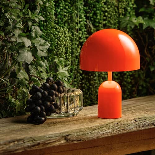 Lampada senza fili ricaricabile Bell LED materiale plastico arancione - Tom Dixon - Arancione fluorescente - ABS